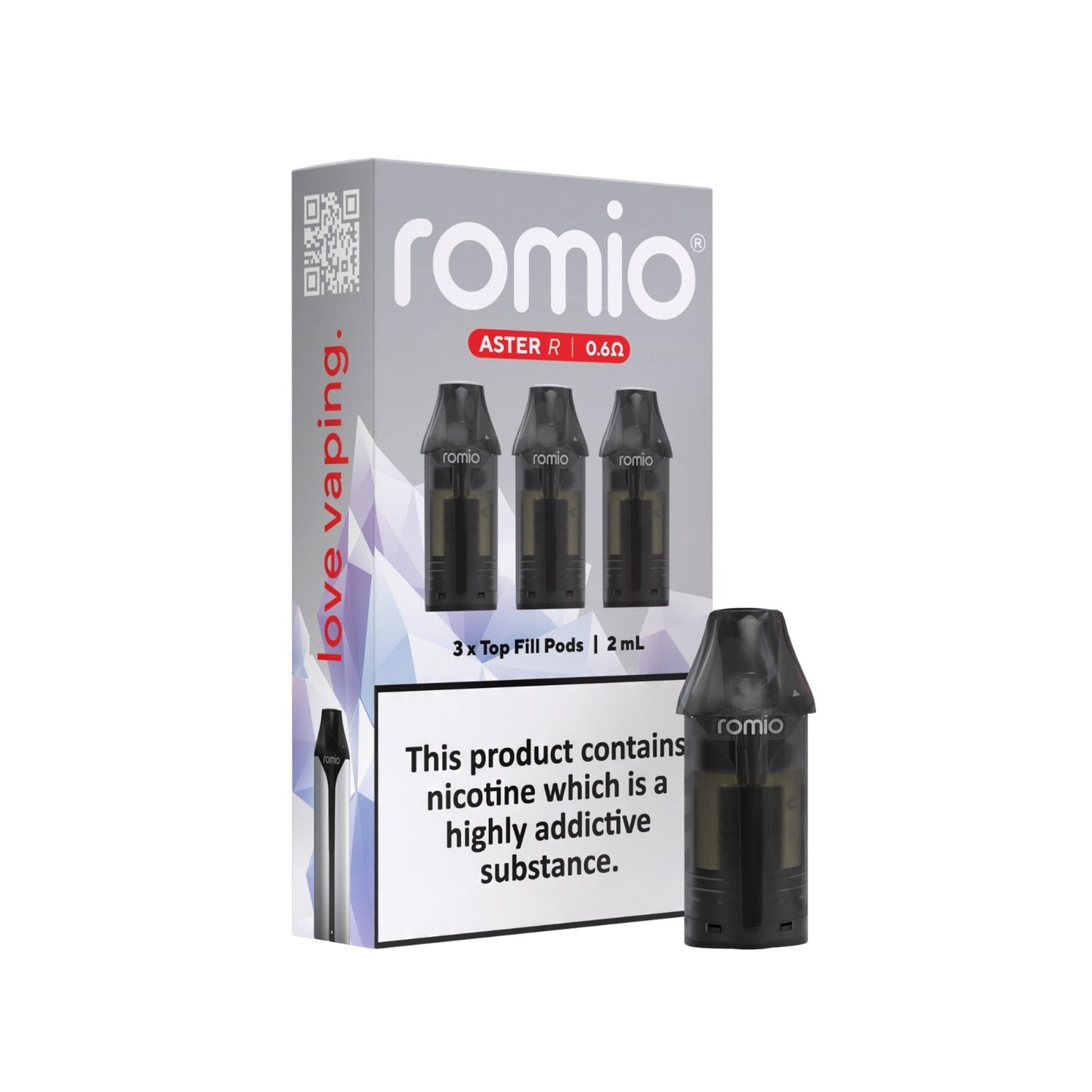 Buy Romio Aster R Replacement Pods Pack of 3 0.6ohm