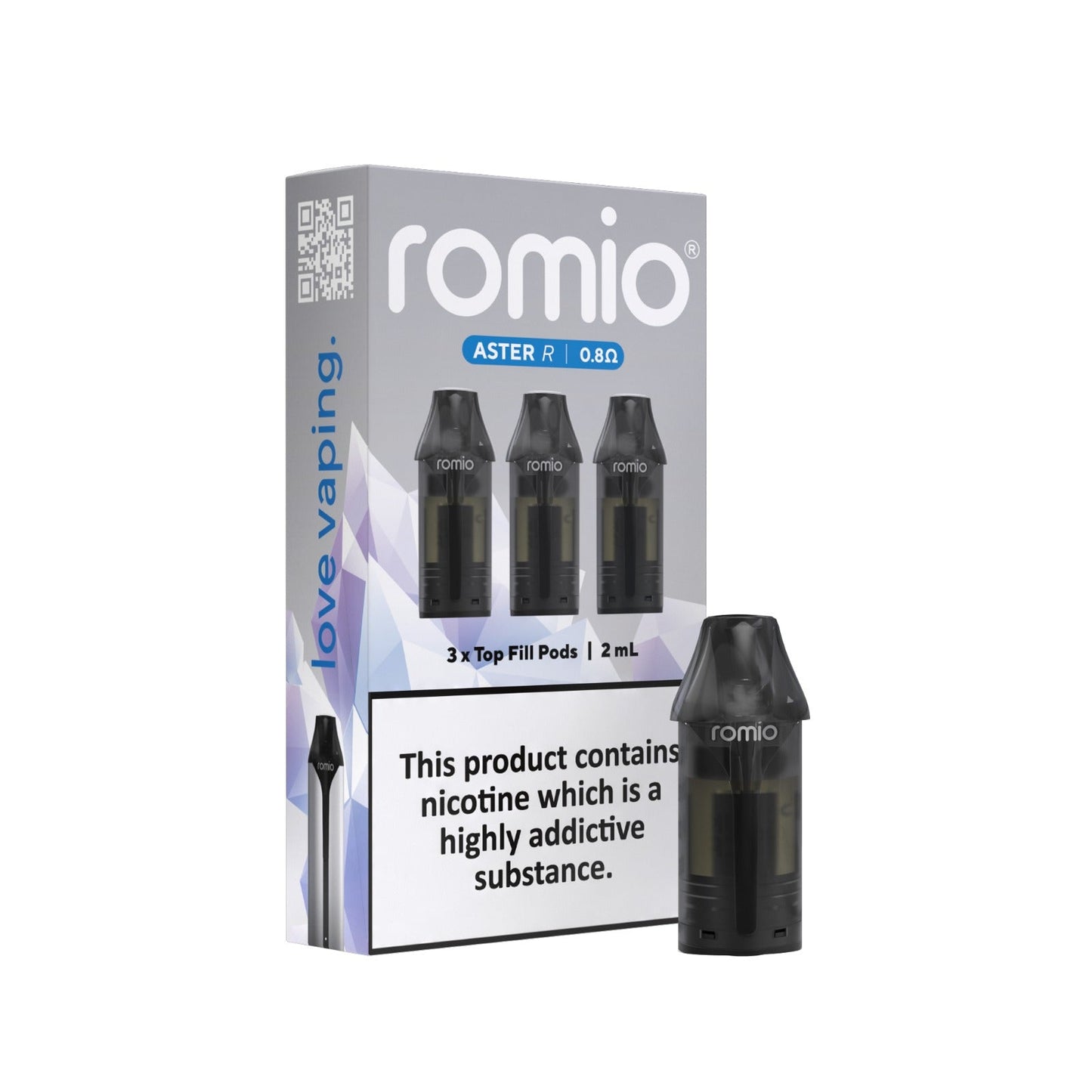 Buy Romio Aster R Replacement Pods Pack of 3 0.8ohm