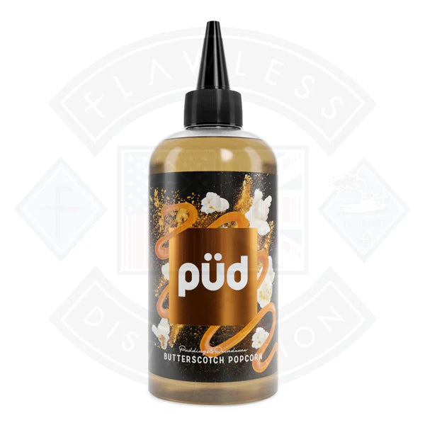 Buy PUD Pudding & Decadence Butterscotch Popcorn 0mg 200ml Shortfill E-Liquid