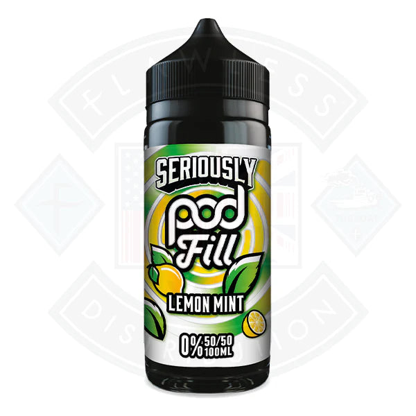 Buy Doozy Vape Seriously Pod Fill - Lemon Mint 0mg 100ml Shortfill