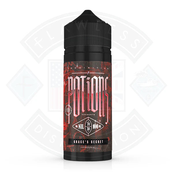 Buy Prohibition Potions - Grace's Secret 0mg 100ml Shortfill