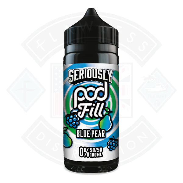 Buy Doozy Vape Seriously Pod Fill - Blue Pear 0mg 100ml Shortfill