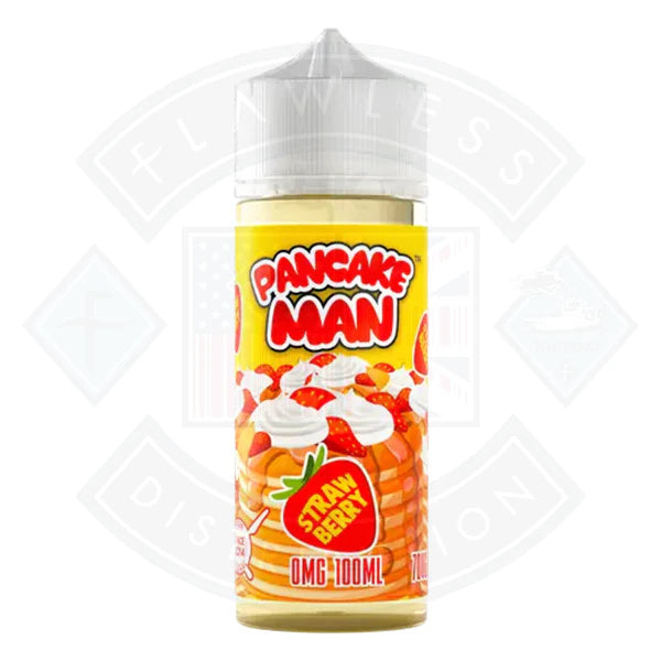 Buy Vape Juice Pancake Man - Strawberry 0mg 100ml Shortfill