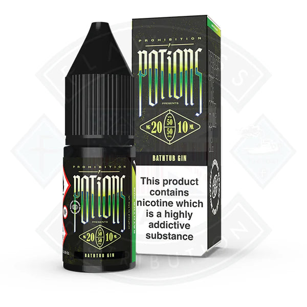 Buy Prohibition Potions - Bathtub Gin Salt 10ml E-liquid