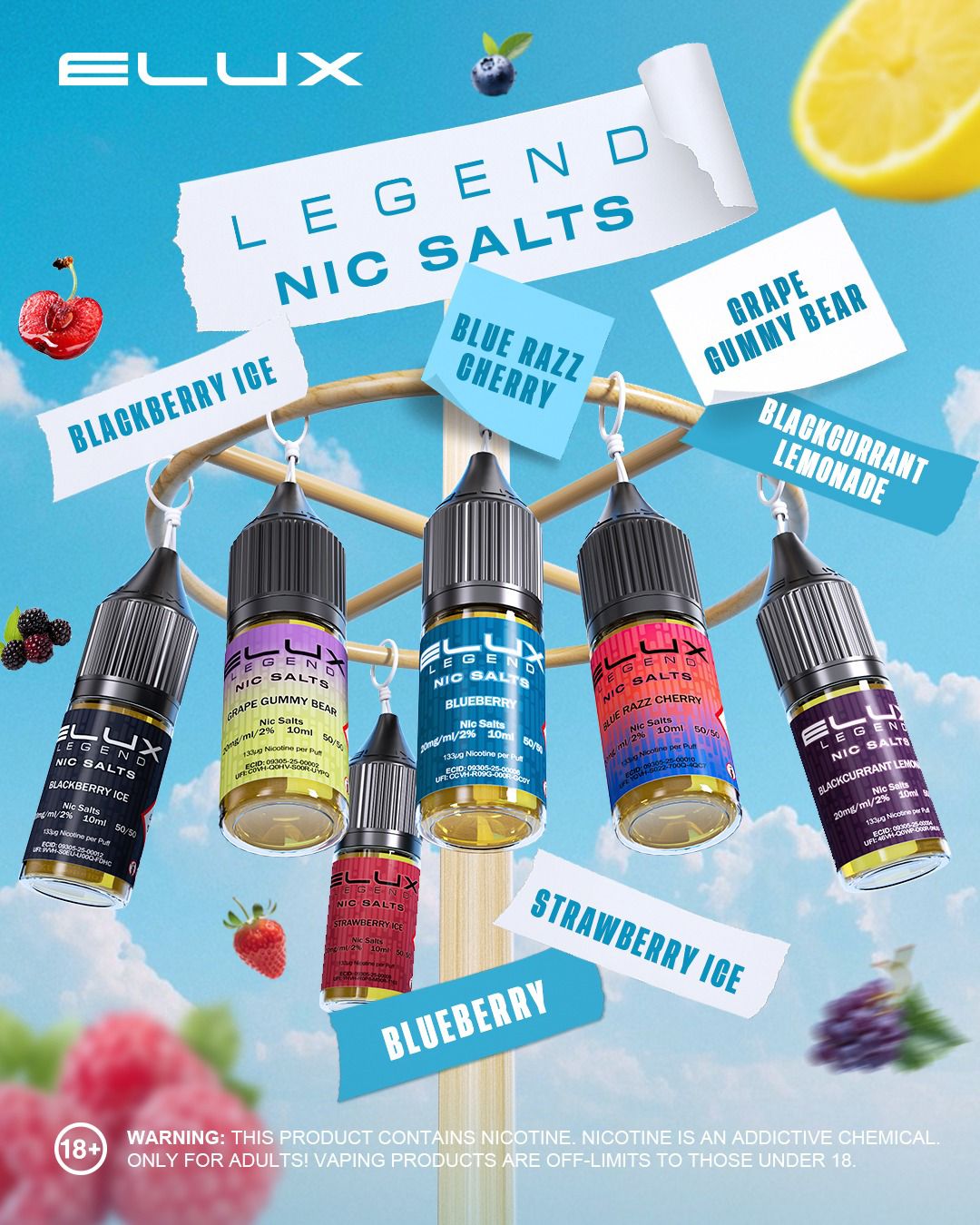 Buy Elux Legend 10ml Nic Salt - Pack of 10