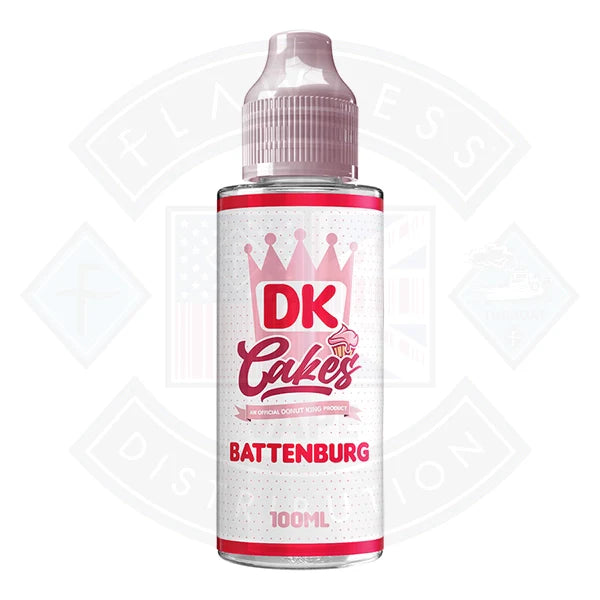 Buy Donut King Cake - Battenburg 0mg 100ml Shortfill