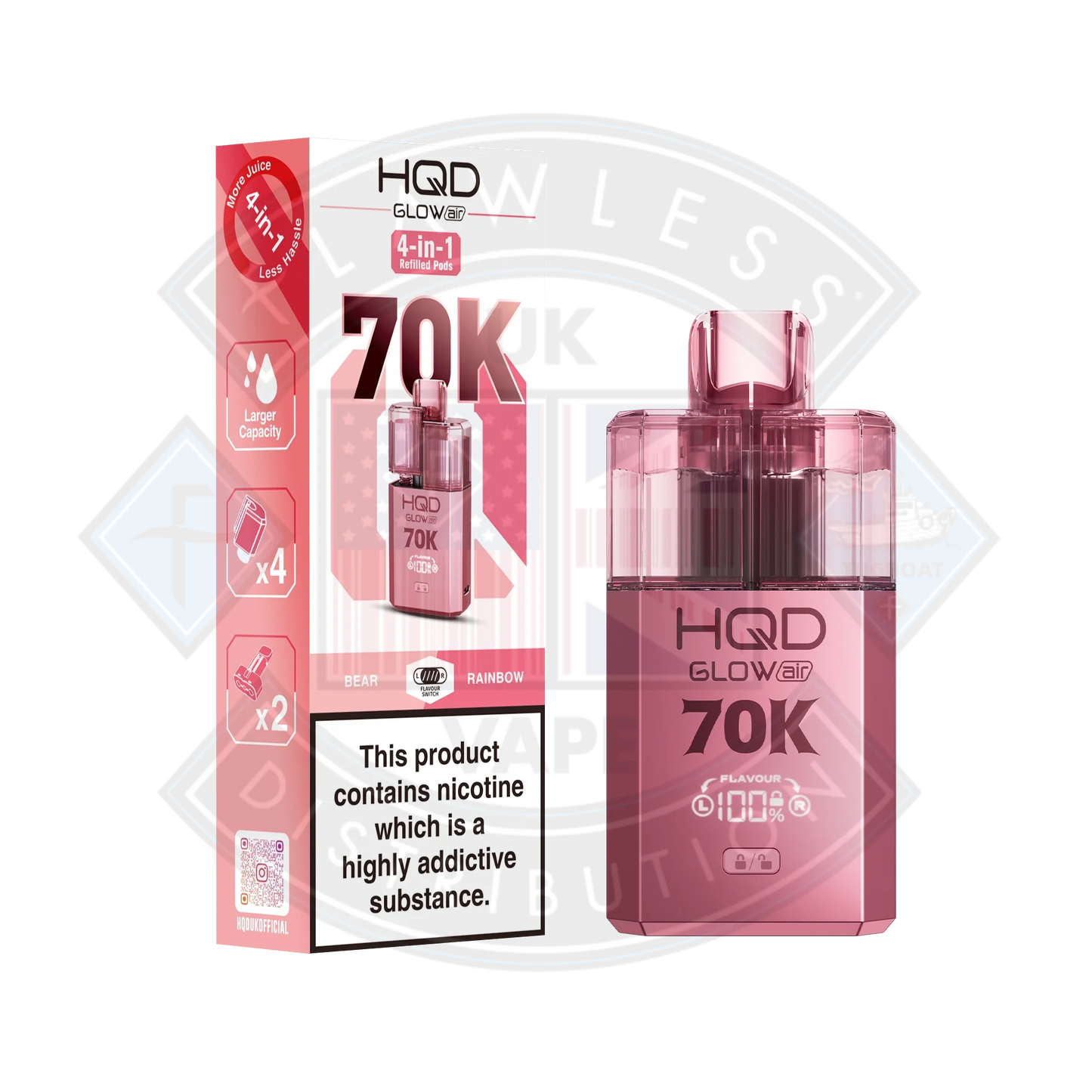 Buy HQD Glow Air 70K Prefilled Pod Kit