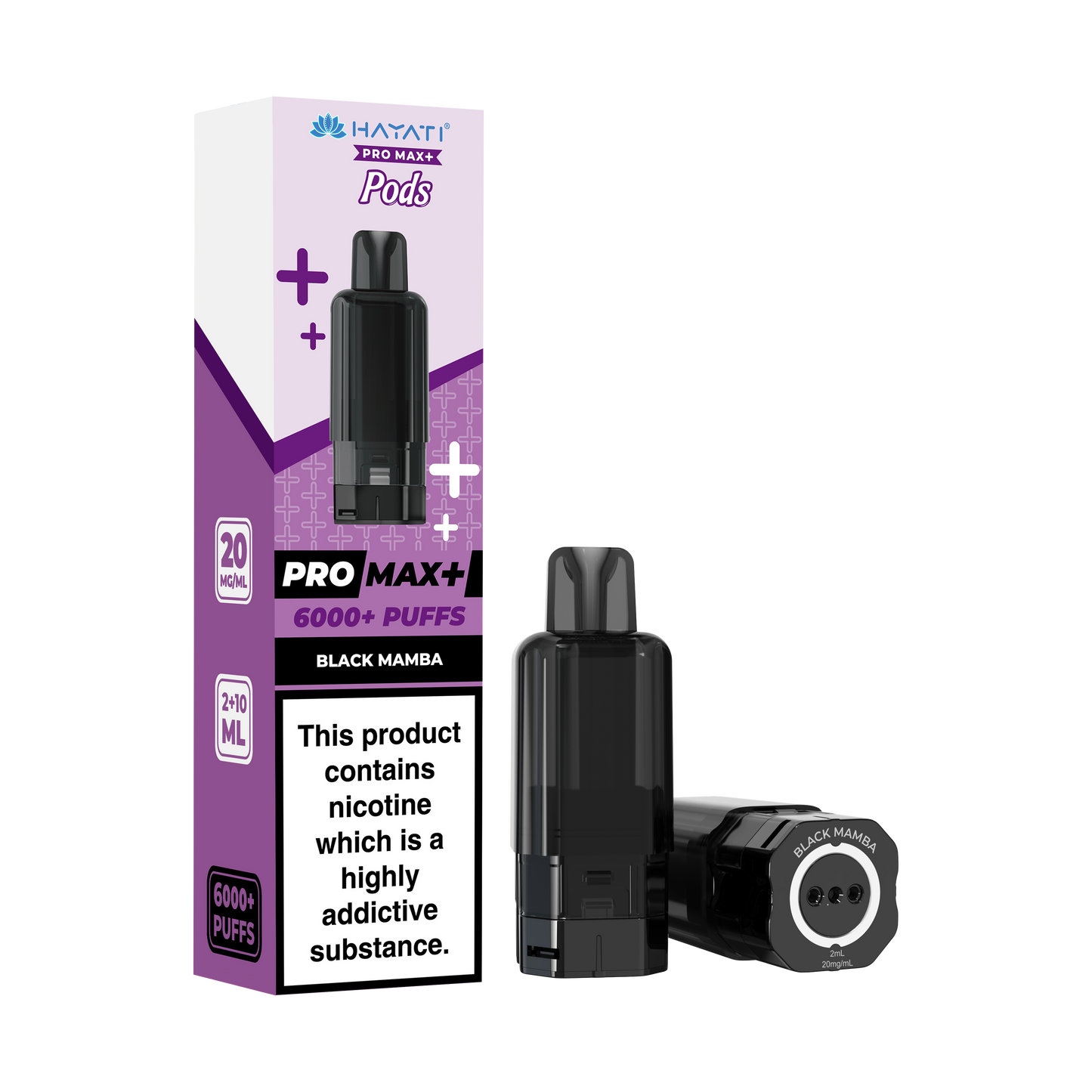 Buy Hayati Pro Max Plus 6000 Prefilled Pods Box of 5 Black Mamba 20mg