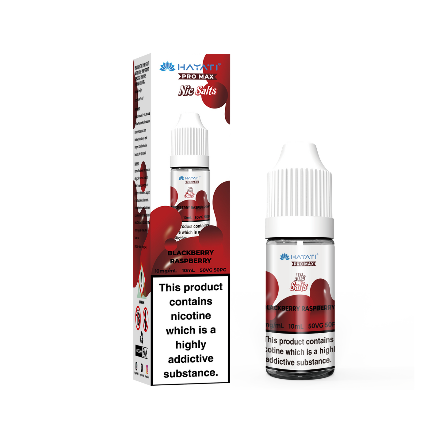 Buy Hayati Pro Max 10ml Nic Salt E-Liquid - Pack of 10 Blackberry Raspberry