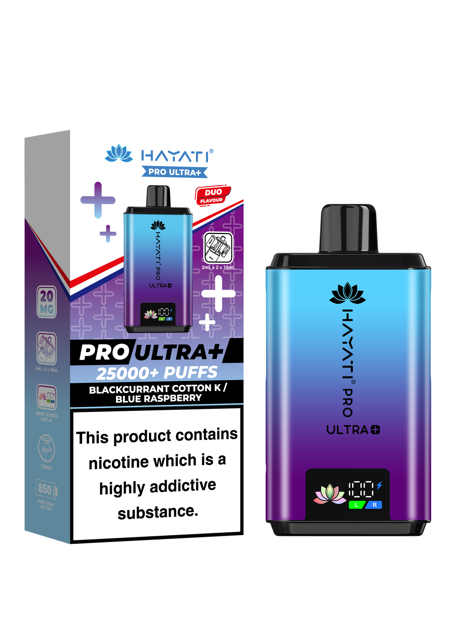 Buy Hayati Pro Ultra Plus 25k Prefilled Vape Kit Box of 5 Blackcurrant Cotton Candy Blue Raspberry