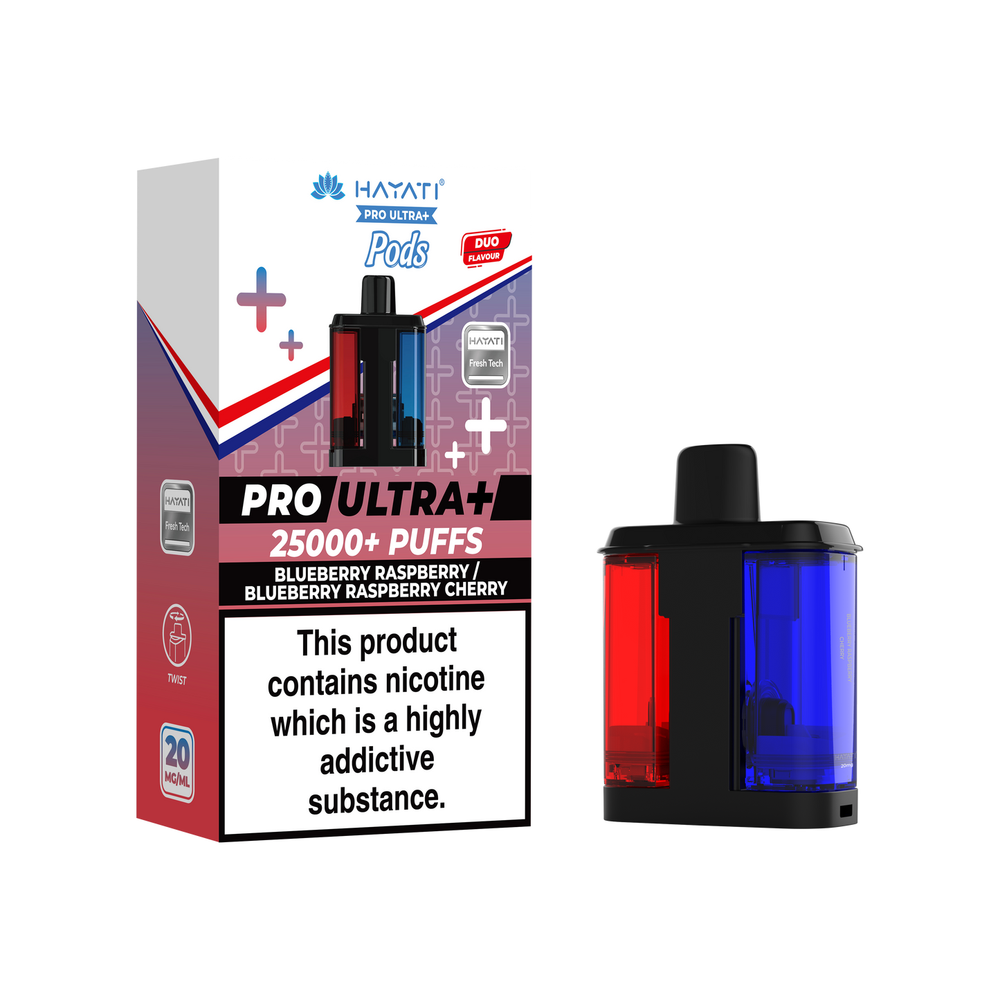 Buy Hayati Pro Ultra Plus 25k Prefilled Pods Pack of 5 Blueberry Raspberry Bluberry Raspberry Cherry
