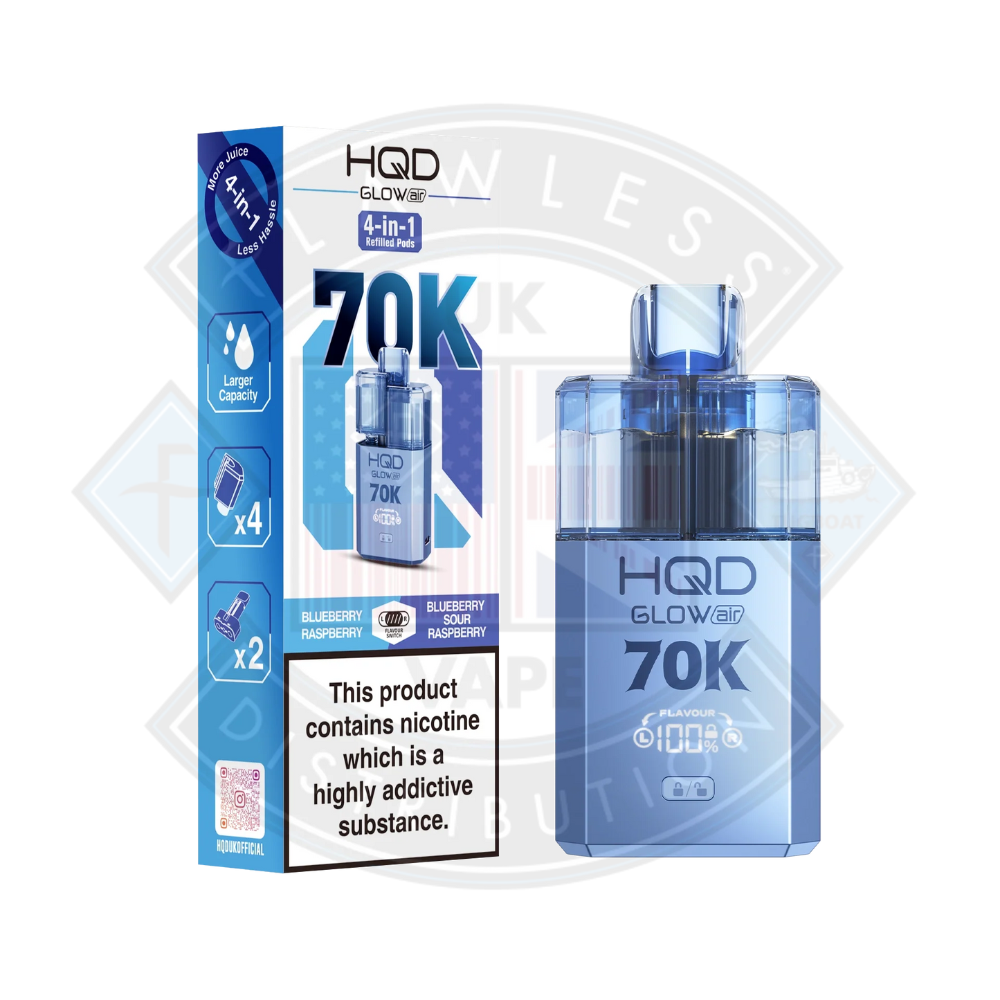 Buy HQD Glow Air 70K Prefilled Pod Kit