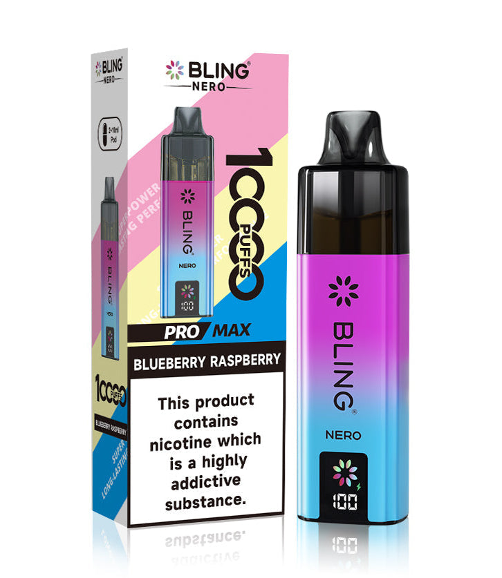 Buy Crystal Bling Nero 10k Vape Kit Box of 5 Blueberry Raspberry
