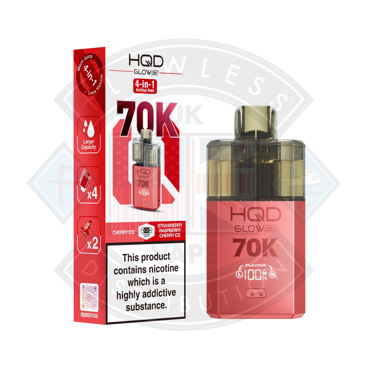 Buy HQD Glow Air 70K Prefilled Pod Kit