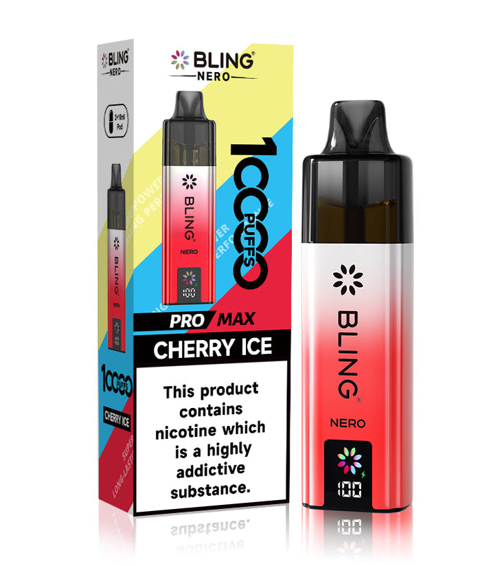 Buy Crystal Bling Nero 10k Vape Kit Box of 5 Cherry Ice