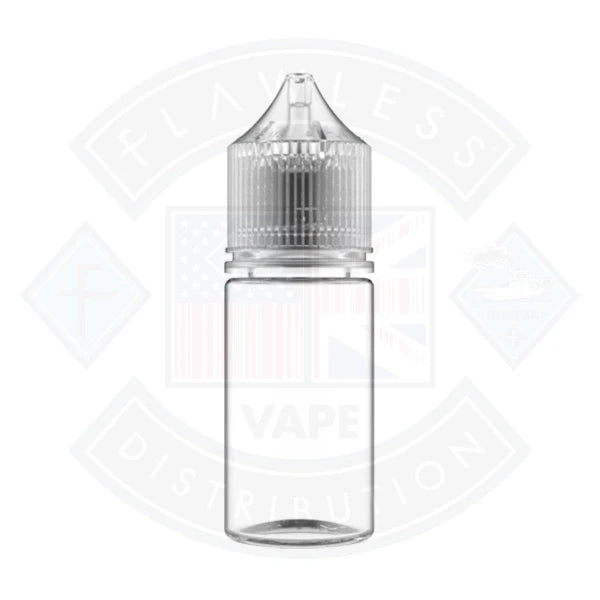Buy Chubby Gorilla 30ml Stubby Clear Transparent Bottle with Clear Top - (SOLD IN BOXES - 1000 BOTTLES PER BOX)