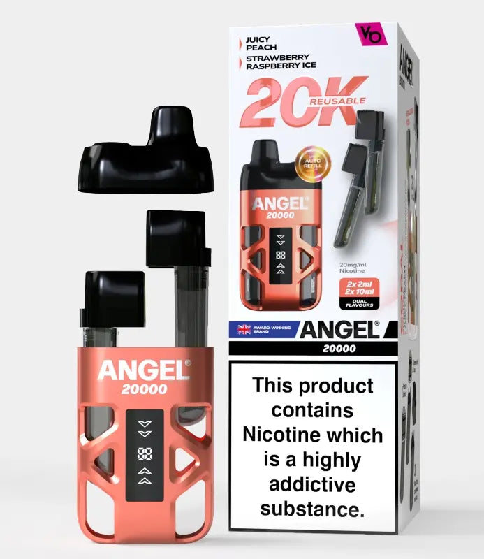 Buy Angel 20000 Disposable Vape Box of 5 Coral Edition