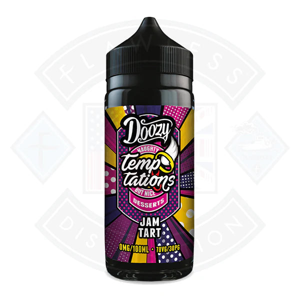 Buy Doozy Vape Temptations- Jam Tart 0mg 100ml Shortfill
