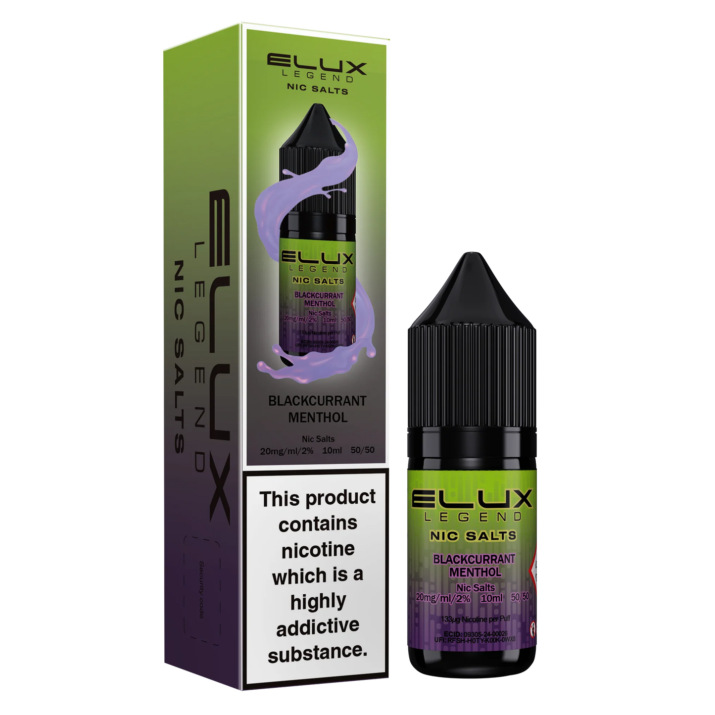 Buy Elux Legend 10ml Nic Salt - Pack of 10 Blackcurrant Lemonade *New*