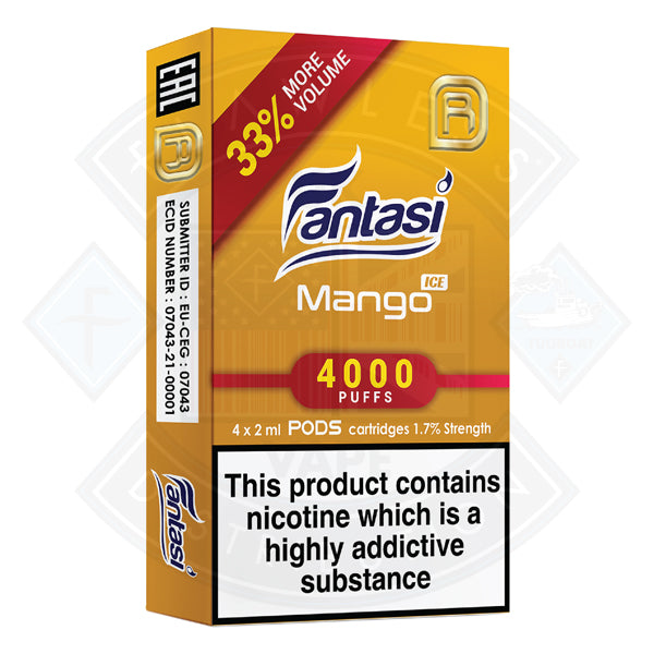 Buy Fantasi NanoStix Pods- Mango Ice 4000puff 1.7%/ 4pack