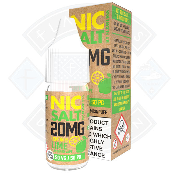 Buy Nic Salt - Lemon & Lime 10ml By Flawless