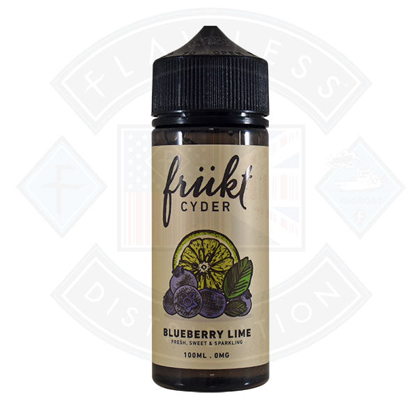 Buy Frukt Cyder E-Liquid - Blueberry Lime 0mg 100ml Shortfill