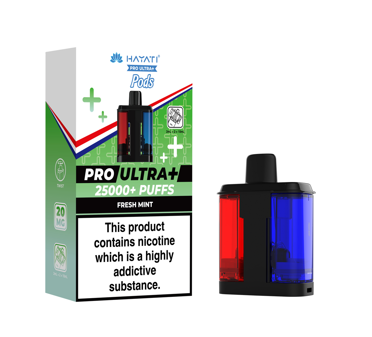 Buy Hayati Pro Ultra Plus 25k Prefilled Pods Pack of 5 Fresh Mint