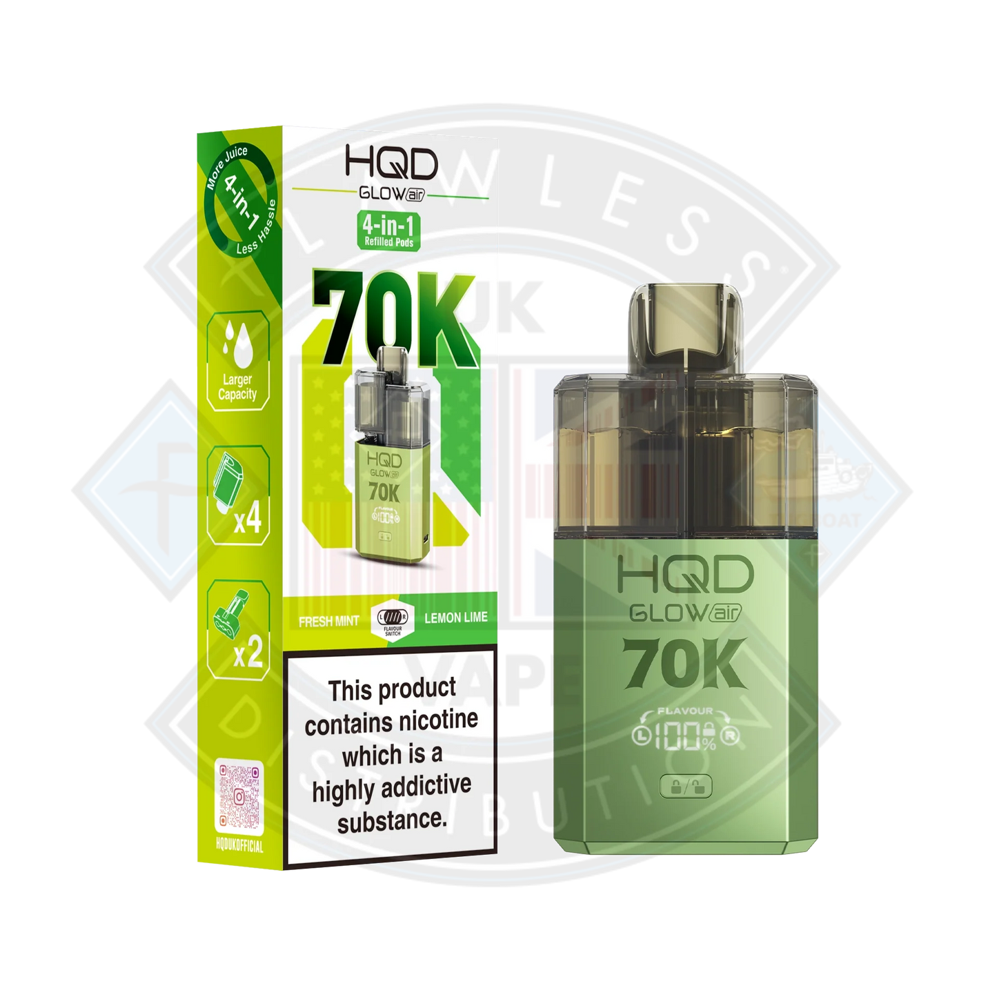 Buy HQD Glow Air 70K Prefilled Pod Kit