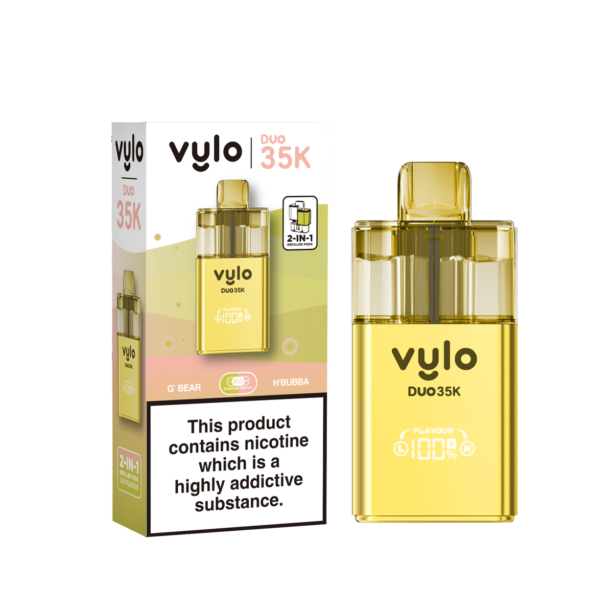 Buy Vylo Duo 35k Prefilled Pod Kit Box of 5 Gummy Bear H'Bubba