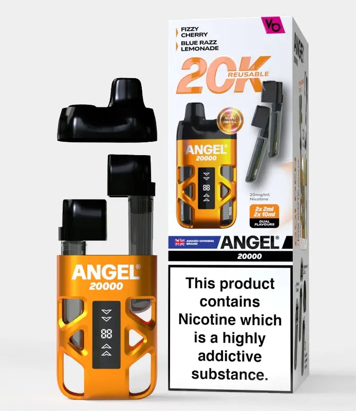 Buy Angel 20000 Disposable Vape Box of 5 Gold Edition
