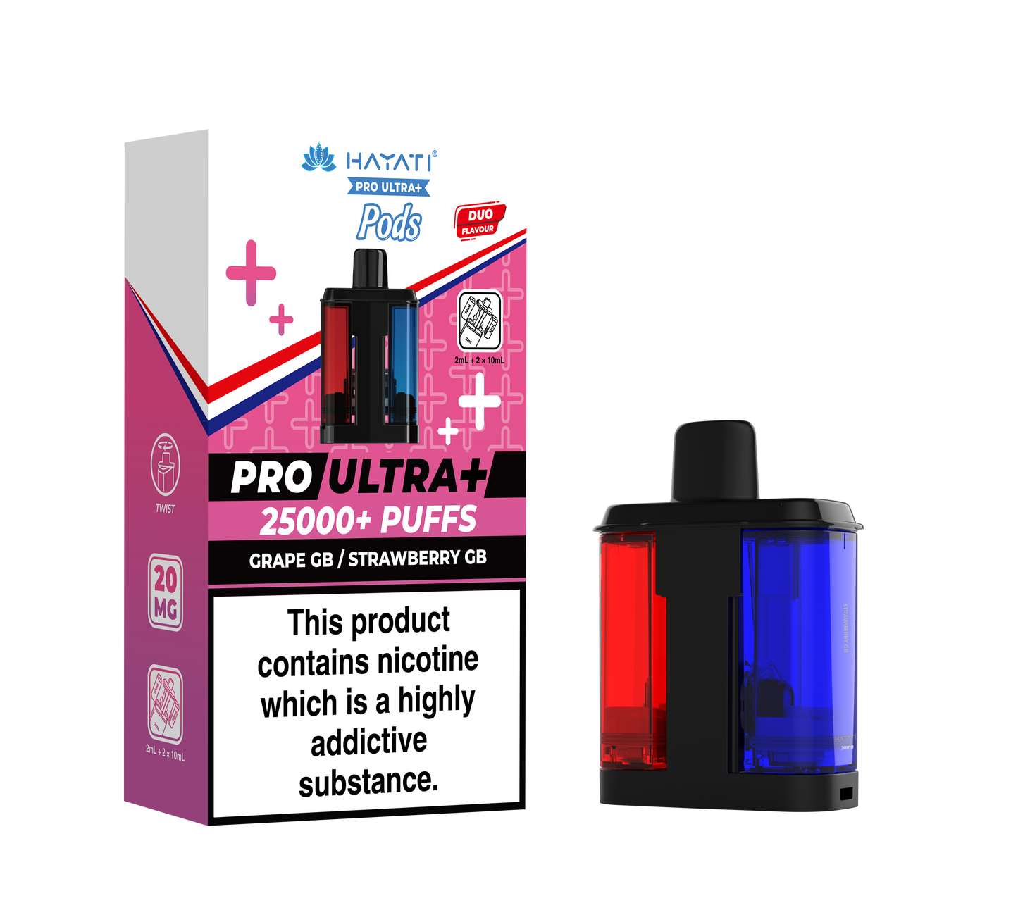 Buy Hayati Pro Ultra Plus 25k Prefilled Pods Pack of 5 Grape GB Strawberry GB