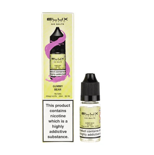 Buy Elux Legend 10ml Nic Salt - Pack of 10 Grape Gummy Bear *New*