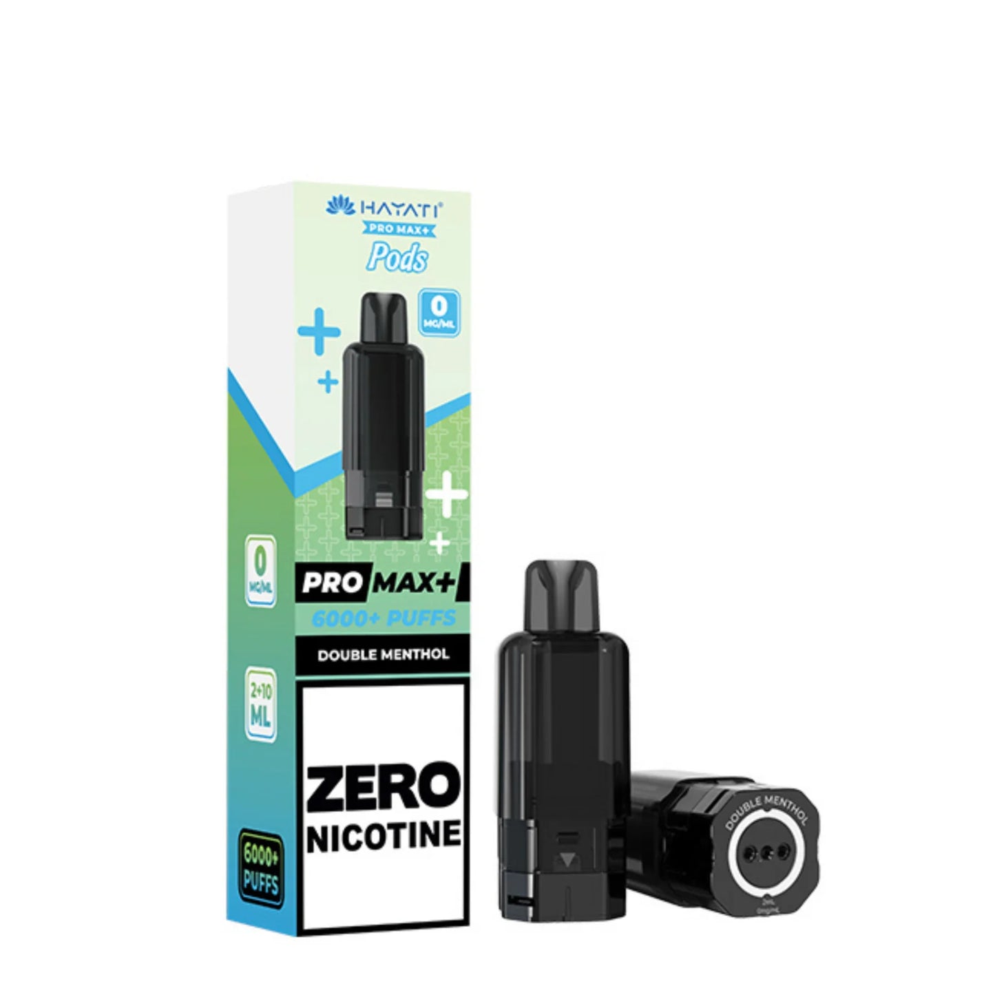 Buy 0mg Hayati Pro Max Plus 6000 Prefilled Pods Pack of 5 Double Menthol 0MG