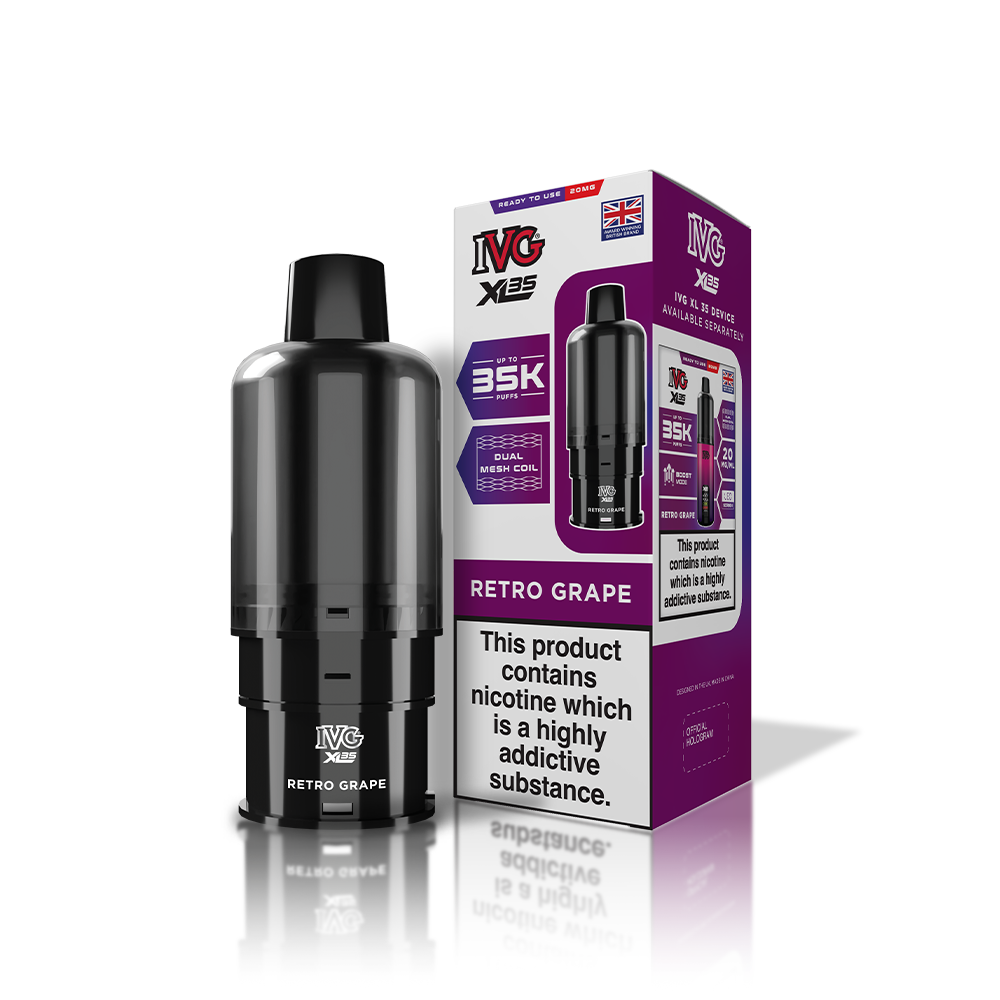 Buy IVG XL 35K Prefilled Pods (Pack of 5) Retro Grape