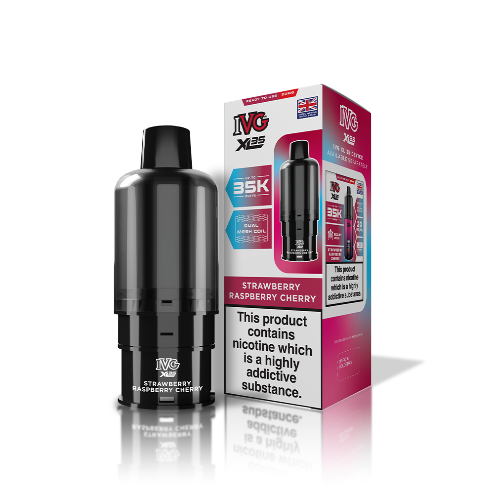 Buy IVG XL 35K Prefilled Pods (Pack of 5) Strawberry Raspberry Cherry Ice