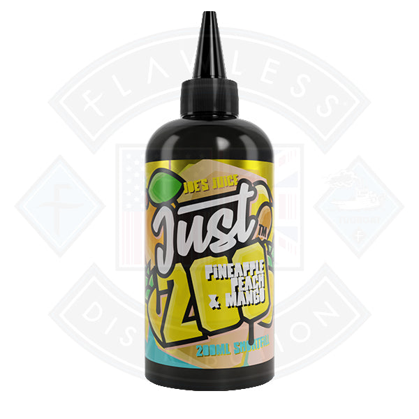 Buy Just 200 by Joe's Juice Pineapple Peach & Mango 0mg 200ml Shortfill