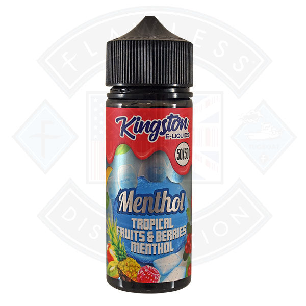 Buy Kingston Menthol Tropical Fruits & Berries 0mg 100ml 50/50 Shortfill E-Liquid