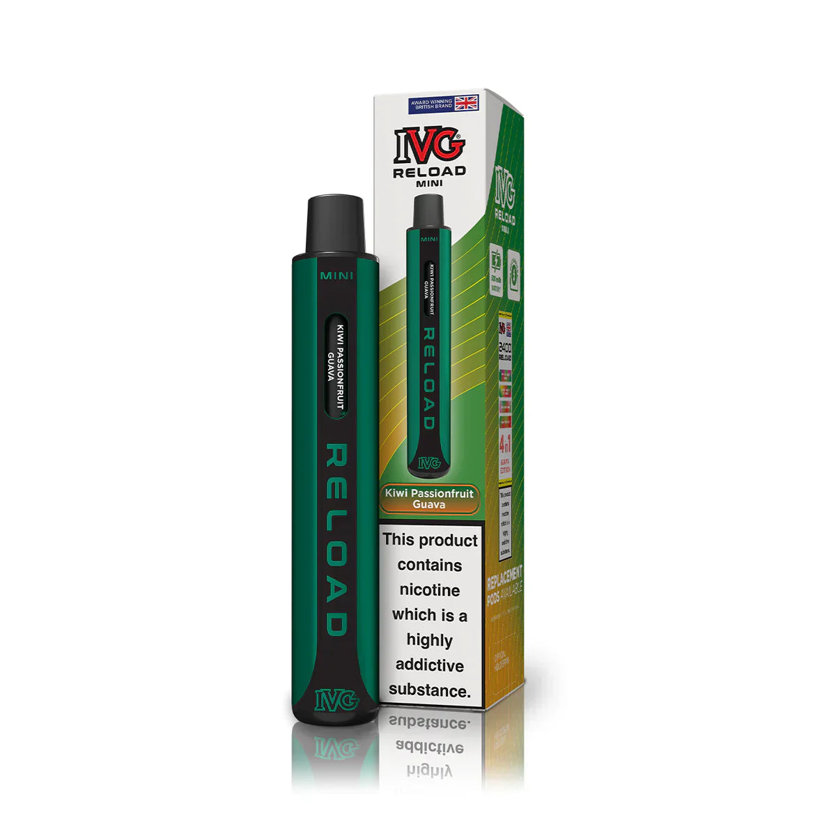Buy IVG Reload Mini Pod Vape Kit Box Of 10 Passionfruit Guava