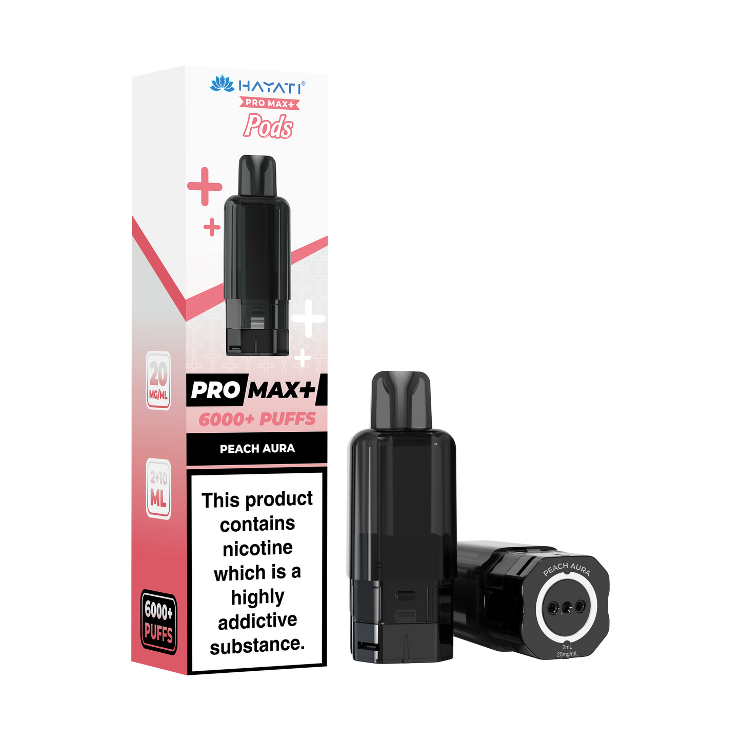 Buy Hayati Pro Max Plus 6000 Prefilled Pods Box of 5 Peach Aura 20mg