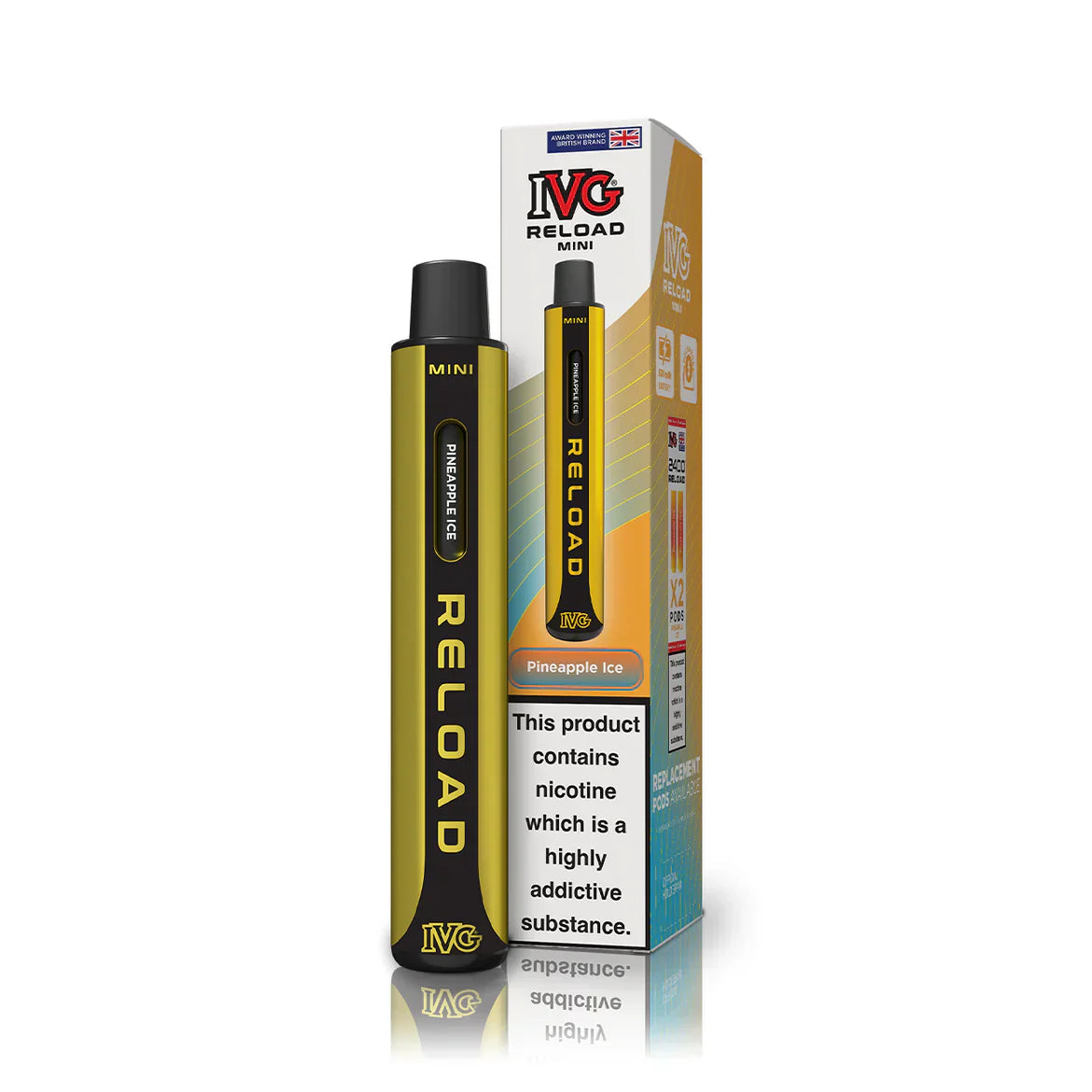 Buy IVG Reload Mini Pod Vape Kit Box Of 10 Pineapple Ice