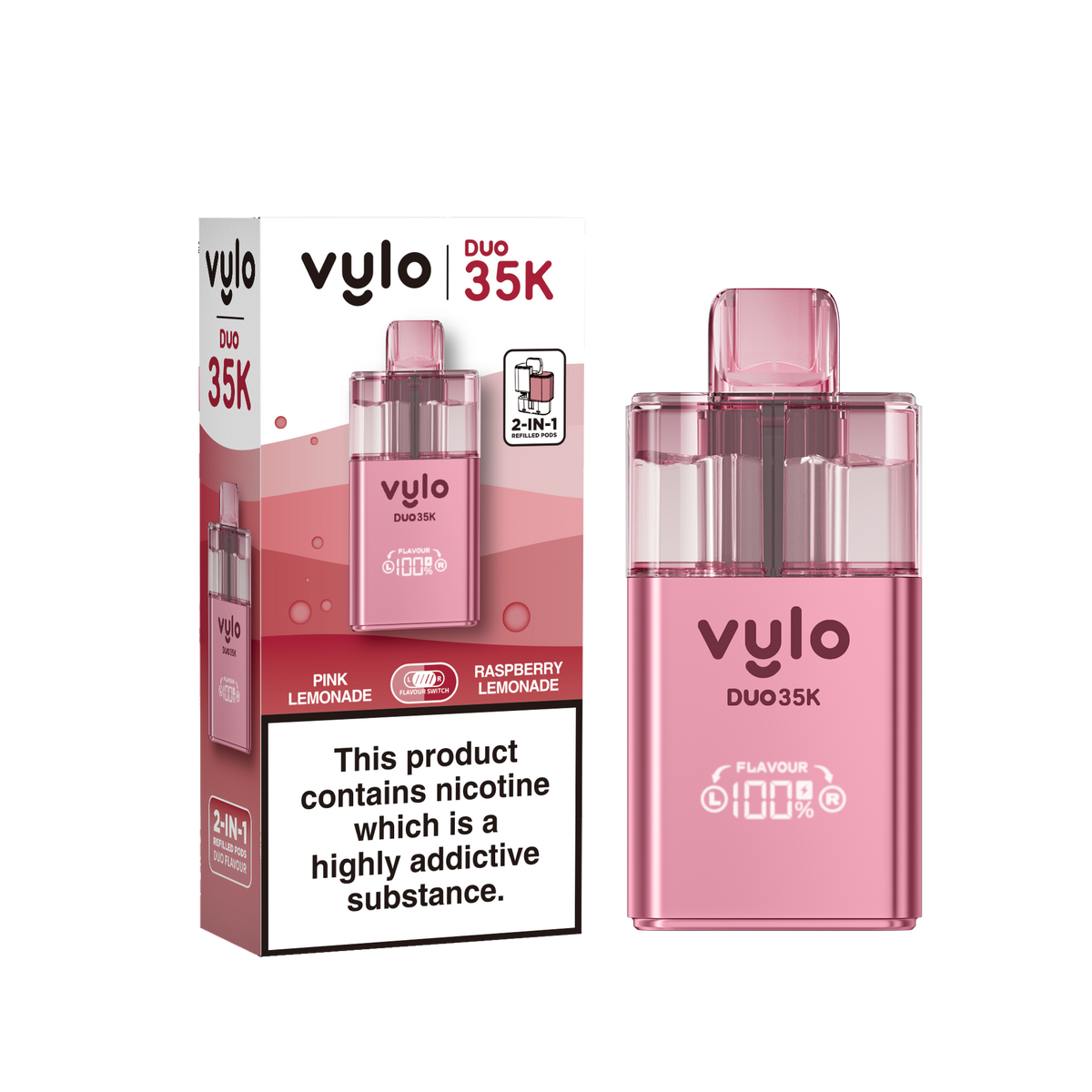 Buy Vylo Duo 35k Prefilled Pod Kit Box of 5 Pink Lemonade Raspberry Lemonade
