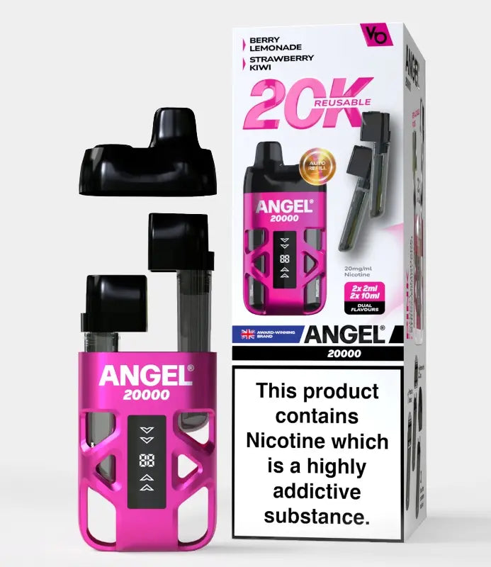 Buy Angel 20000 Disposable Vape Box of 5 Pink Edition