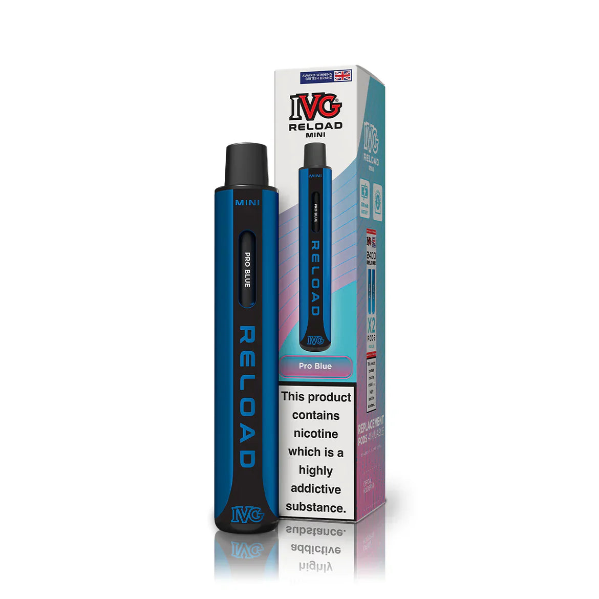 Buy IVG Reload Mini Pod Vape Kit Box Of 10 Pro Blue