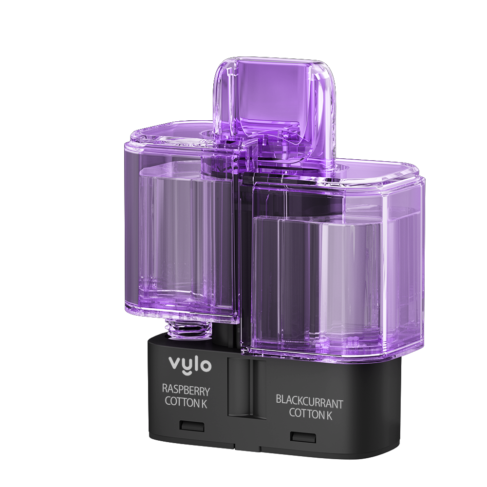 Buy Vylo Duo 35k Prefilled Pods Box of 5 Raspberry Cotton K Blackcurrant Cotton K