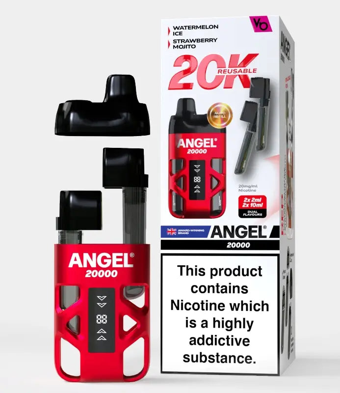 Buy Angel 20000 Disposable Vape Box of 5 Red Edition