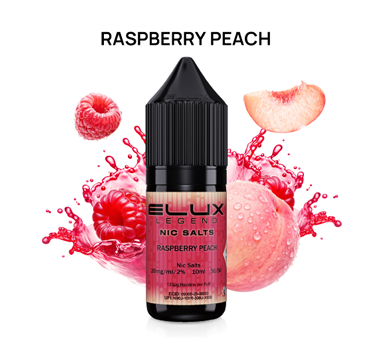 Buy Elux Legend 10ml Nic Salt - Pack of 10 Raspberry Peach