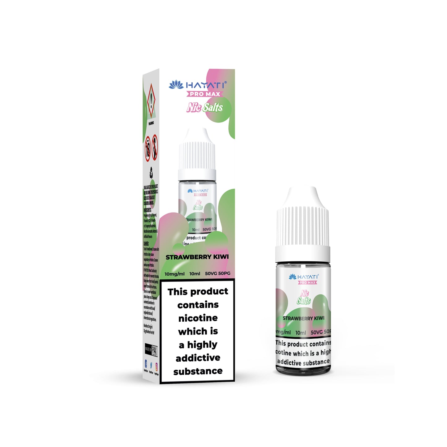 Buy Hayati Pro Max 10ml Nic Salt E-Liquid - Pack of 10 Strawberry Kiwi