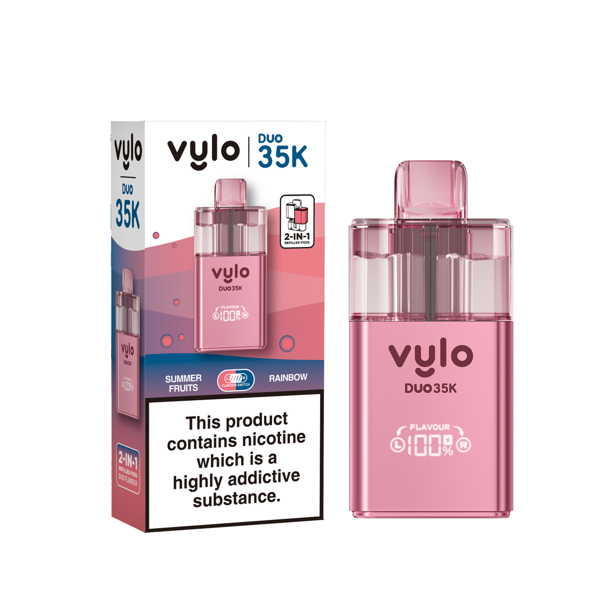 Buy Vylo Duo 35k Prefilled Pod Kit Box of 5 Summer Fruits Rainbow