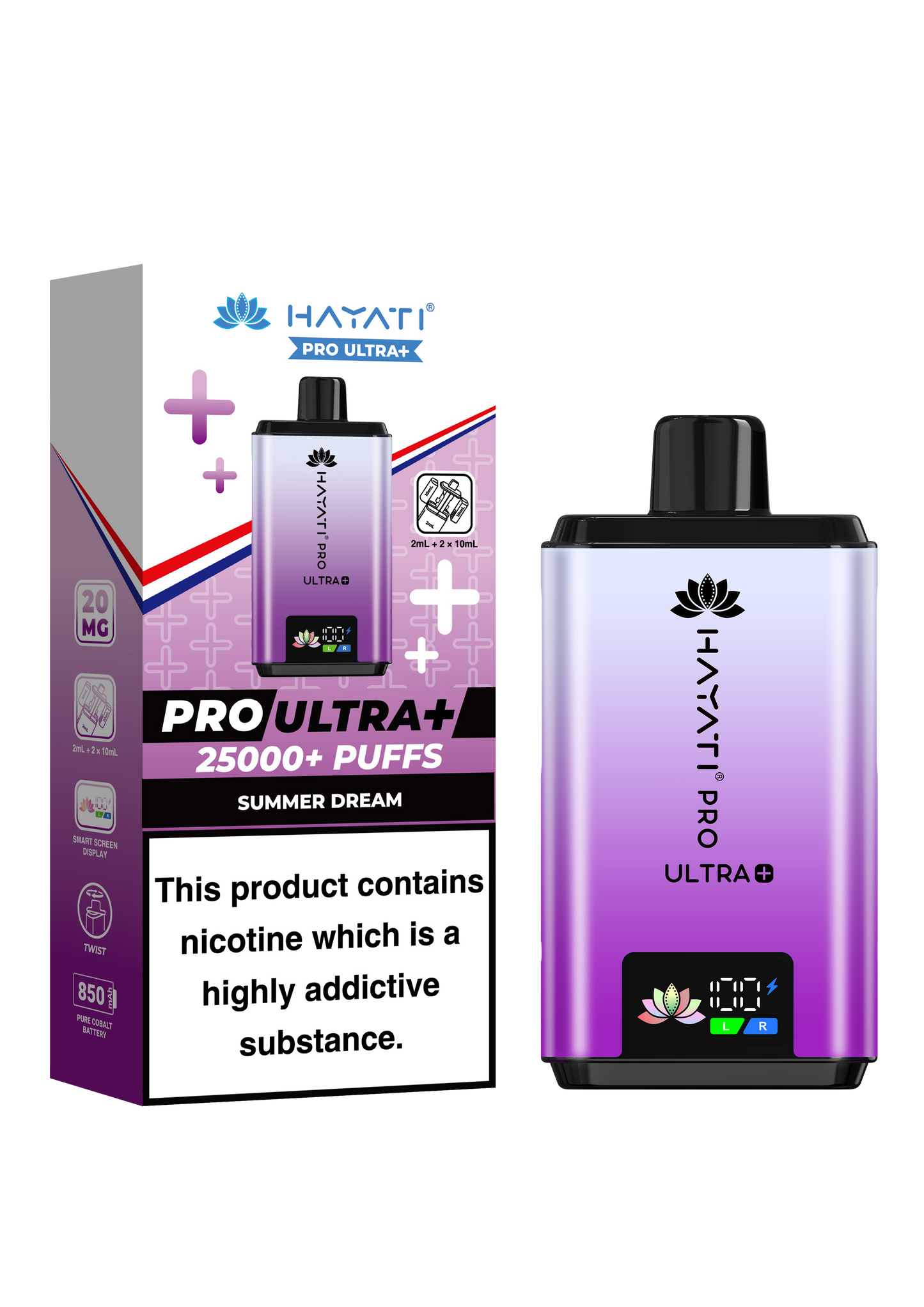 Buy Hayati Pro Ultra Plus 25k Prefilled Vape Kit Box of 5 Summer Dream