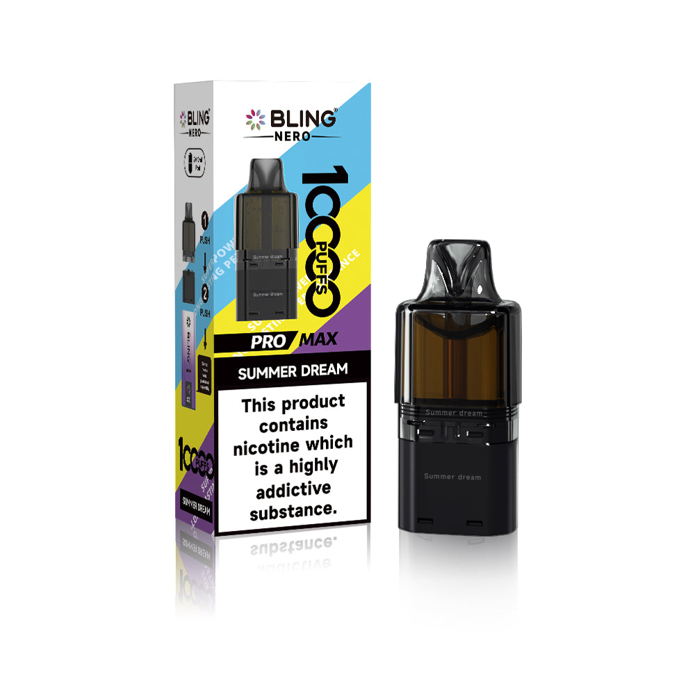 Buy Crystal Bling Nero 10k Prefilled Pods Box of 5 Summer Dream